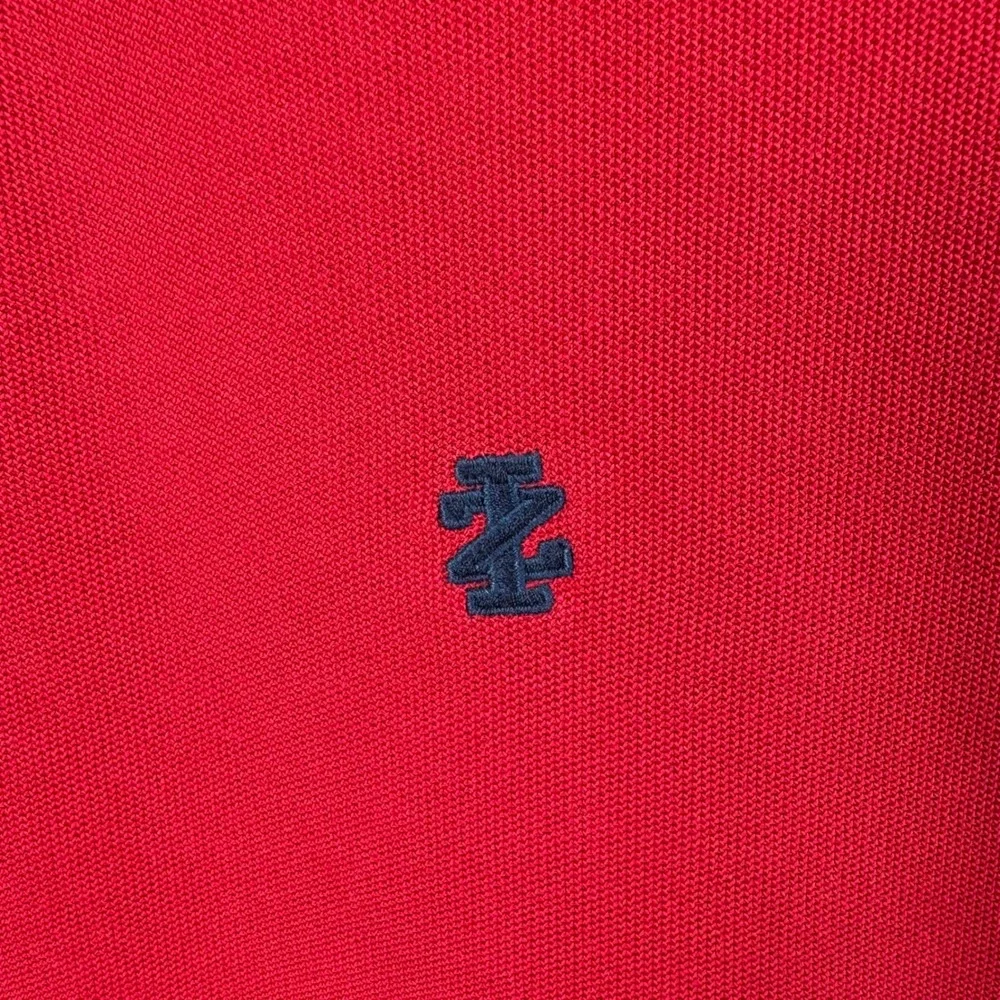 IZOD Advantage Polo Shirt Men's XL Red Short‎ Sleeve Pique Cotton Blend Preppy